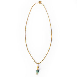 Ela Stone Necklace Women Forest Green